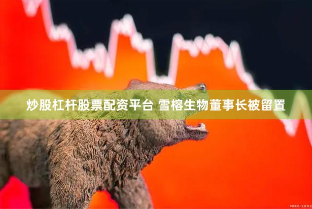 炒股杠杆股票配资平台 雪榕生物董事长被留置