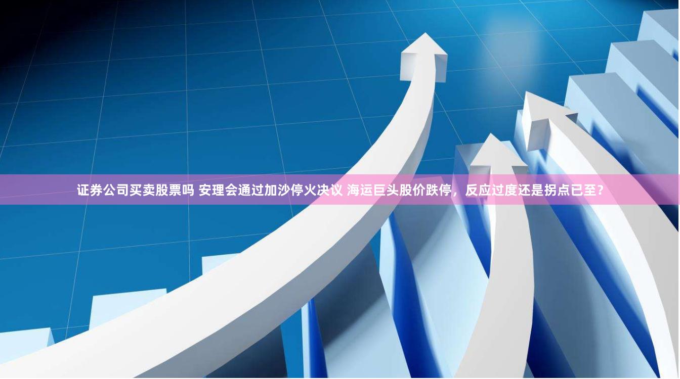 证券公司买卖股票吗 安理会通过加沙停火决议 海运巨头股价跌停，反应过度还是拐点已至？