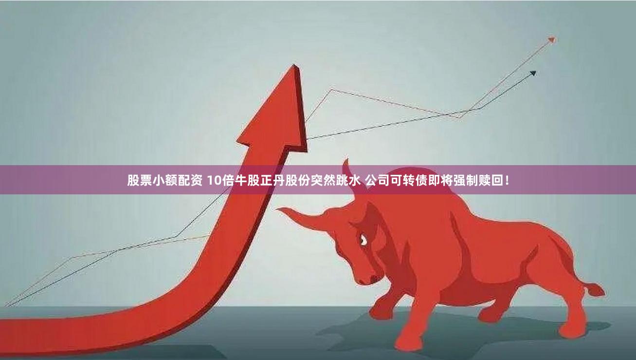 股票小额配资 10倍牛股正丹股份突然跳水 公司可转债即将强制赎回！