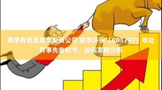 哪里有低息股票配资公司 联泰环保（603797）收处罚事先告知书，股民索赔分析